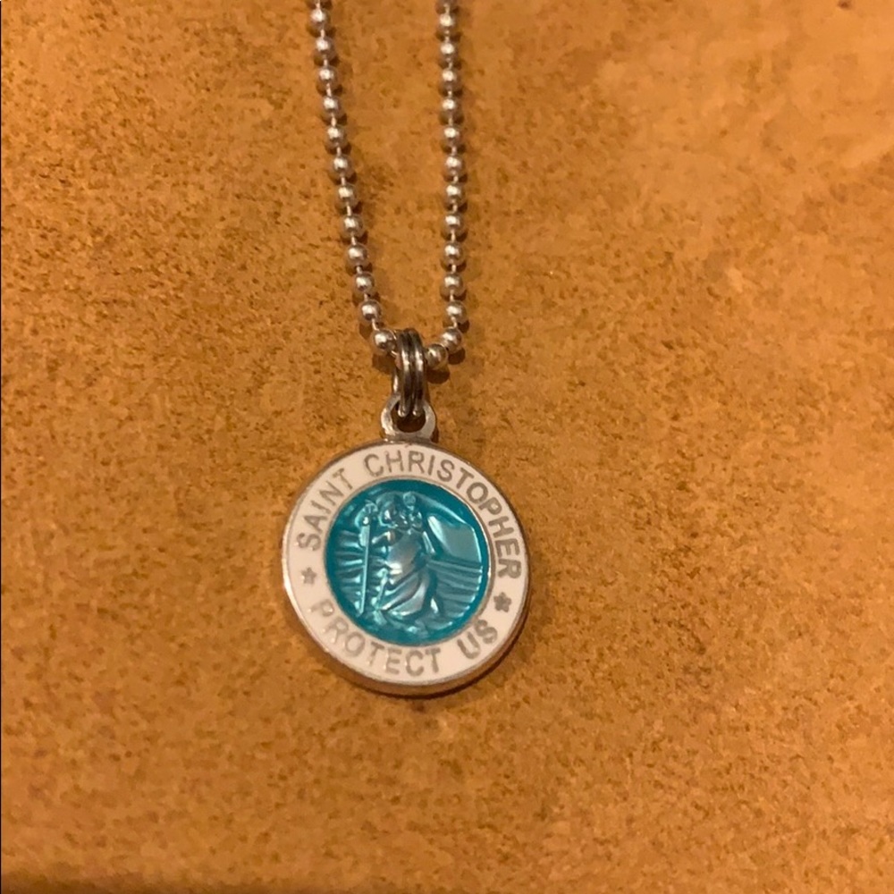 Saint Christopher surfer’s necklace